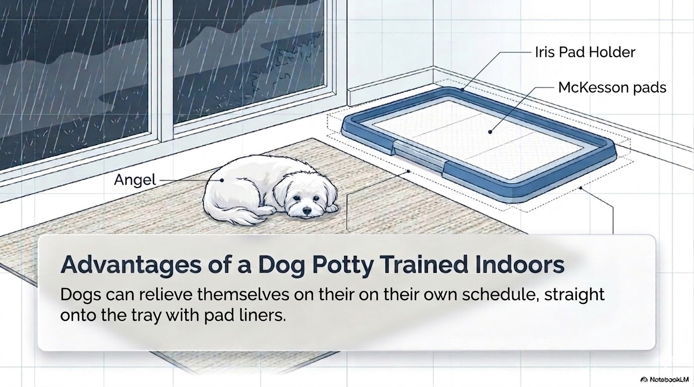 Dog pee pad training indoors